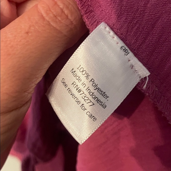 Nine West XXL Pink Button Down Short Sleeve Shirt - Picture 4 of 5